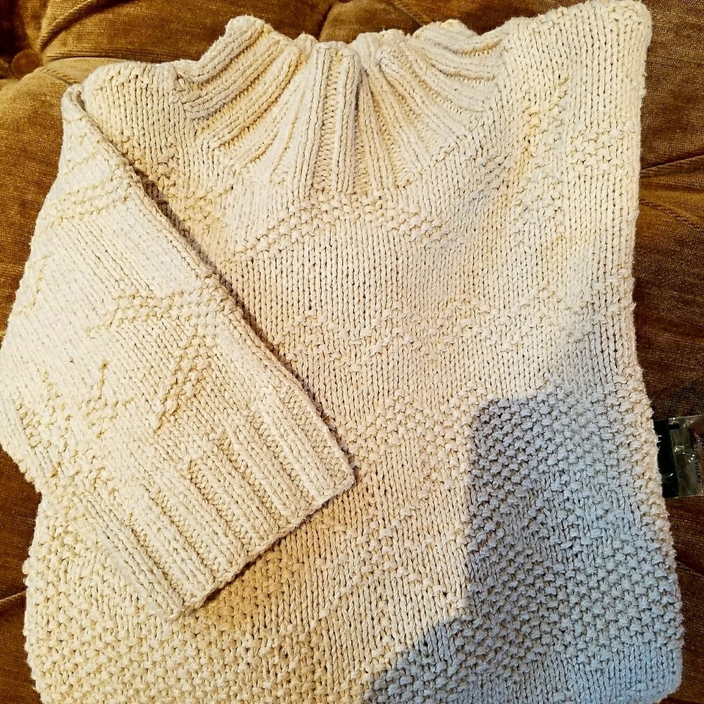 Ralph Lauren Cream Cable Knit Turtleneck Sweater